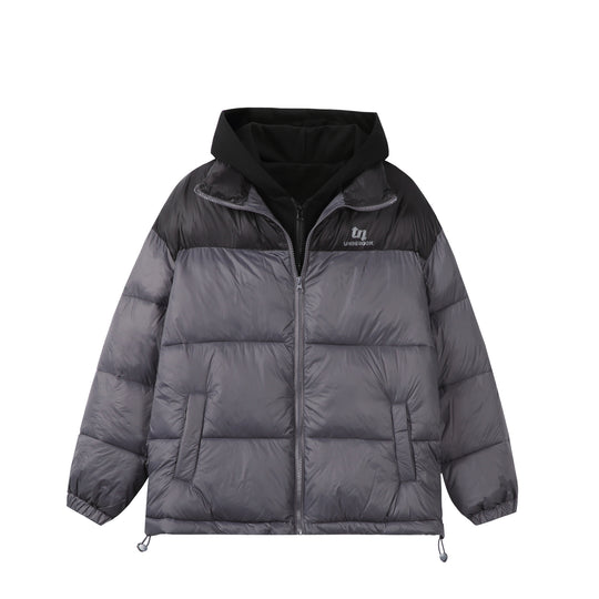 Unisex Kurz geschnittene High‑Loft Pufferjacke mit innenliegender Kapuze und Tunnelzugsaum Shop Nory