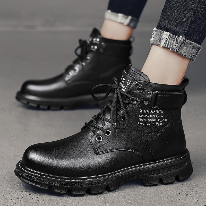 Herren robuste Schnürstiefel mit dämpfender Sohle