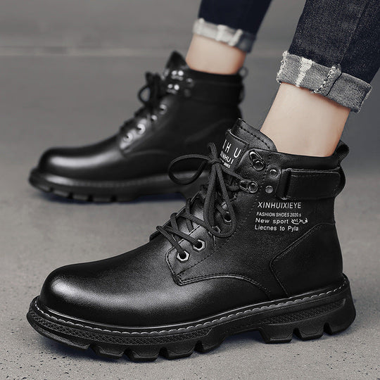 Herren robuste Schnürstiefel mit dämpfender Sohle