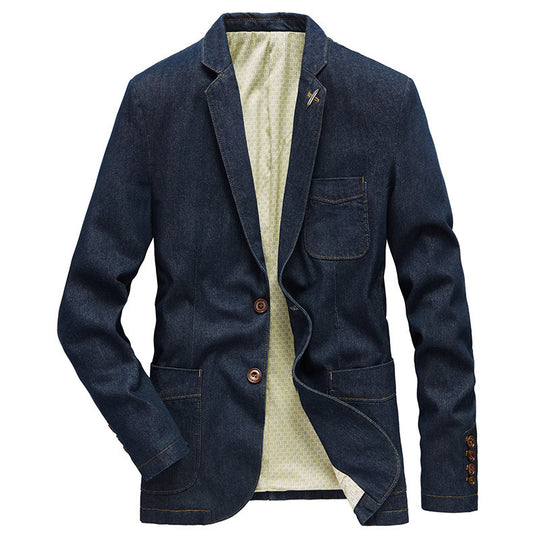 Herren Jeans-Sakko im Casual-Blazer-Stil mit aufgesetzten Taschen Shop Nory