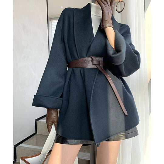 Damen Wickeljacke mit Taillengürtel Shop Nory