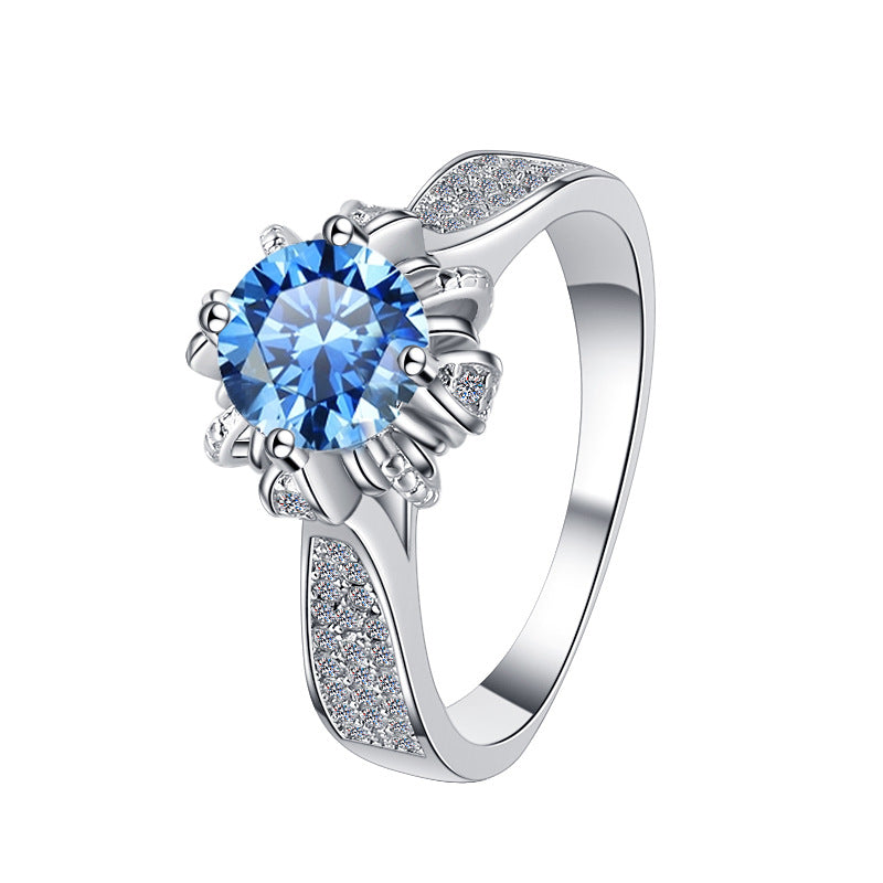 Damen Eleganter Verlobungsring mit kunstvollem Zirkonia-Besatz Shop Nory