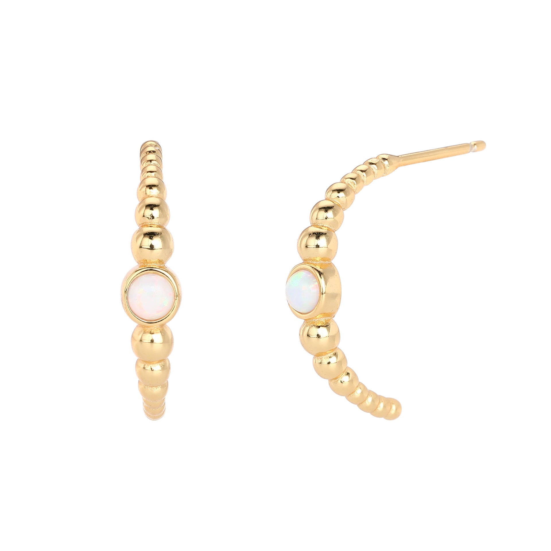Damen Ohrringe mit funkelndem Opal und 925 Sterling Silber Shop Nory