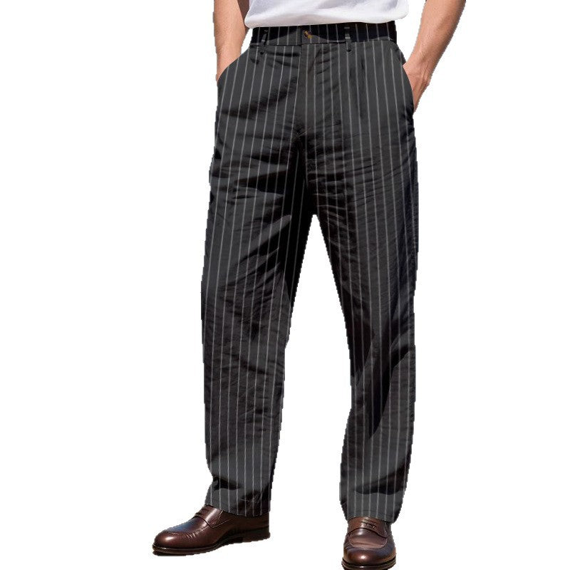 Herren elegante Streifen-Hose