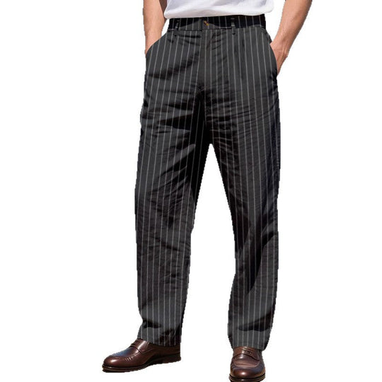 Herren elegante Streifen-Hose