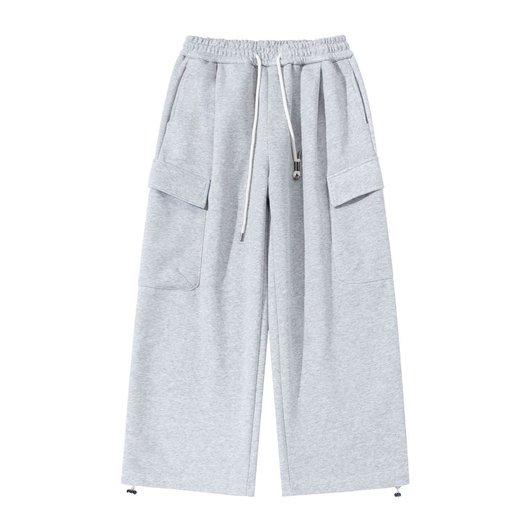 Unisex Cropped Cargo-Sweathose mit elastischem Bund, Kordelzug und verstellbarem Saum Shop Nory