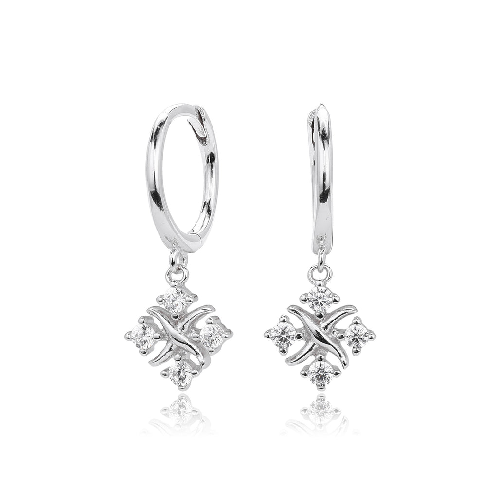 Damen Ohrhänger mit luxuriösem Zirkonanhänger aus hochwertigem 925 Sterlingsilber Shop Nory