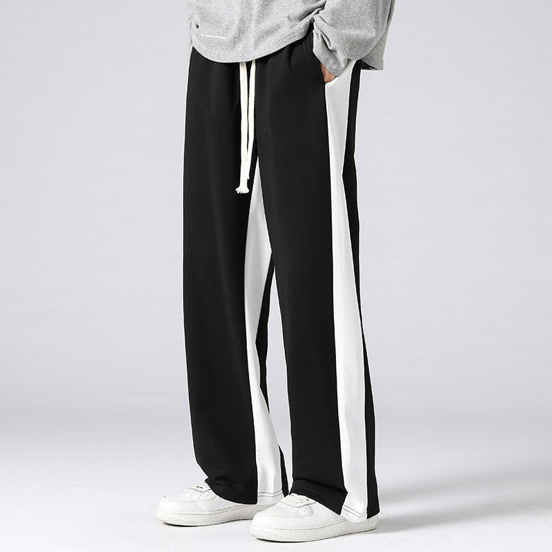 Herren Weite Trackpants mit kontrastseiteneinsätzen, elastischem Bund & Kordelzug Shop Nory
