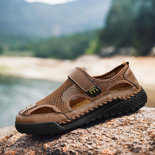 Herren Atmungsaktive Freizeitschuhe mit verstellbarem Riemen