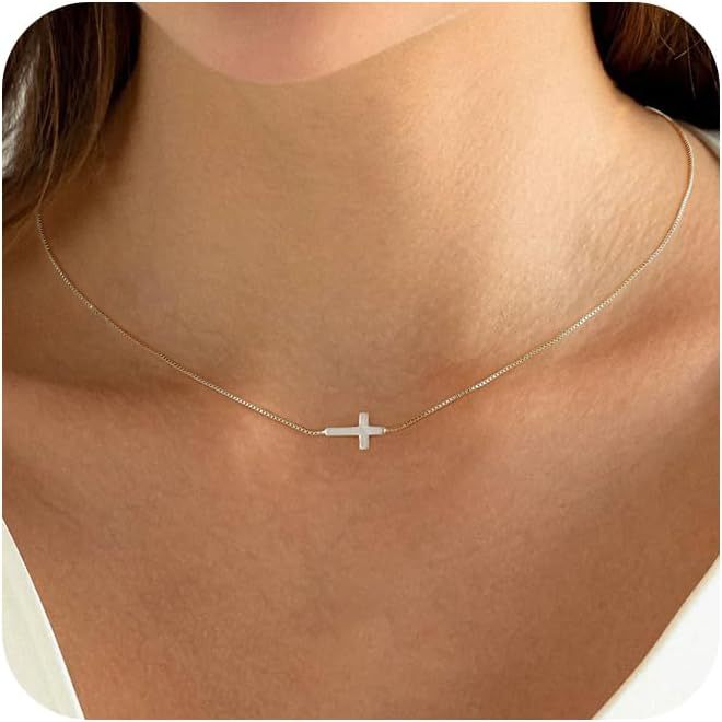 Damen Halskette mit zeitlosem Kreuzanhänger und feinem Kettendesign Shop Nory