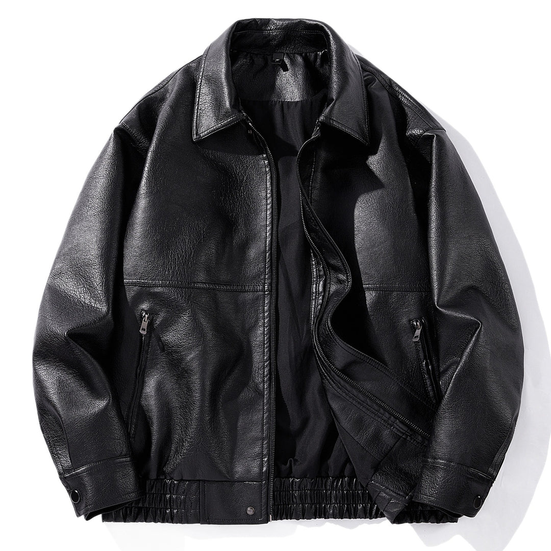 Herren Kunstlederjacke mit elastischem Bund Shop Nory