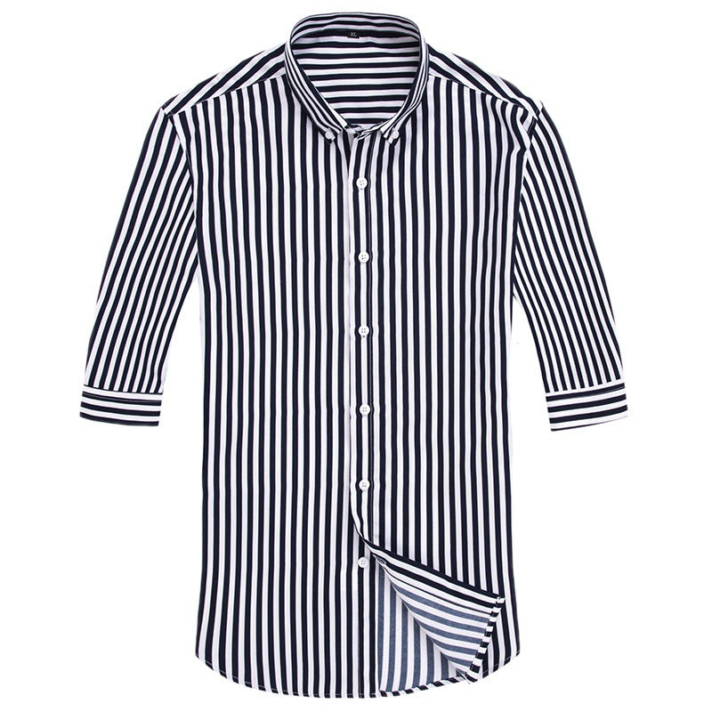 Herren gestreiftes Businesshemd mit Button-Down-Kragen und taillierter Silhouette Shop Nory