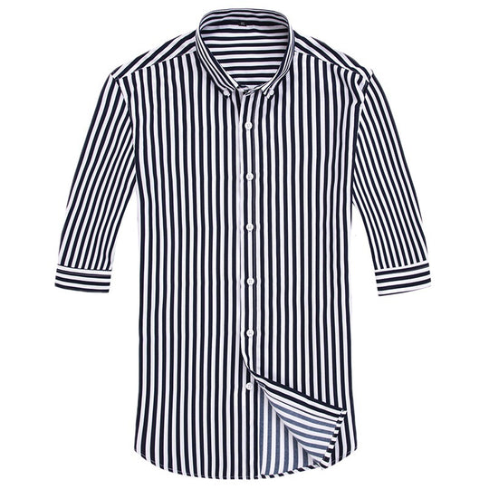 Herren gestreiftes Businesshemd mit Button-Down-Kragen und taillierter Silhouette Shop Nory