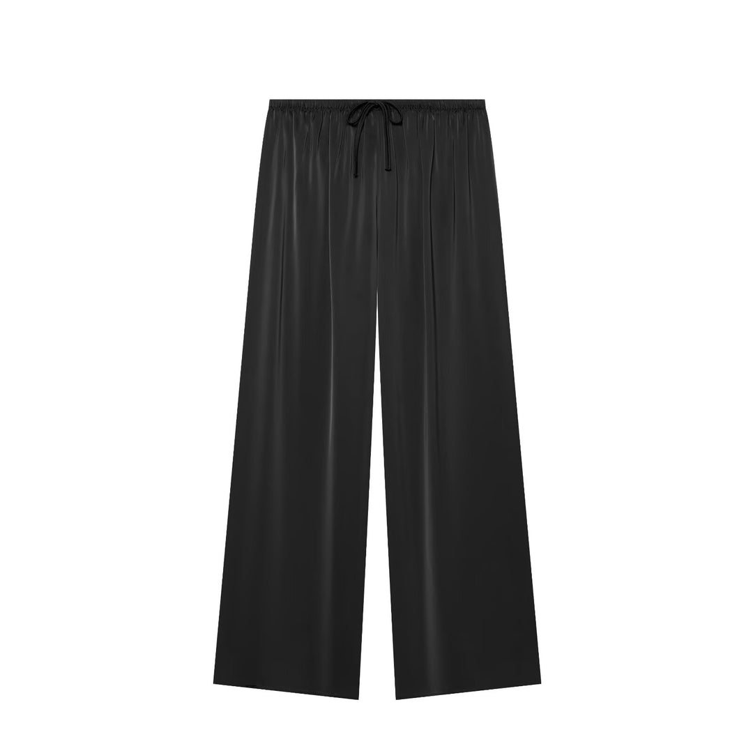 Damen nan luftig-weite Palazzo-Hose mit elastischem Bund und Kordelzug Shop Nory