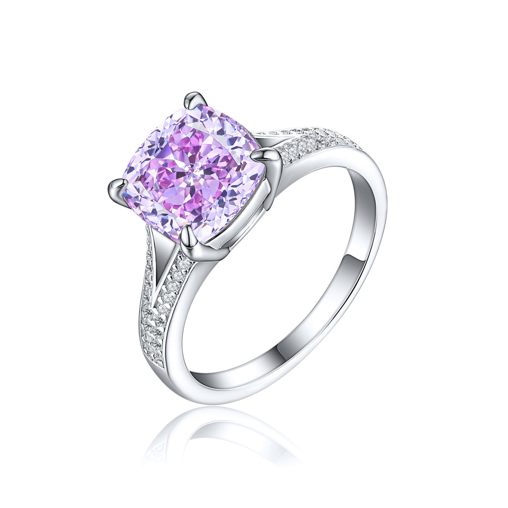 Damen Ring mit funkelndem Aquamarin und kunstvollen Zirkonia-Besatz Shop Nory