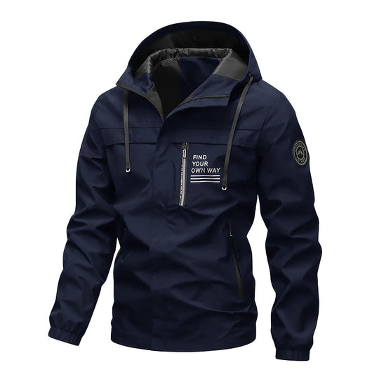 Herren Windbreaker Jacke mit hochschließendem Kragen und praktischen Taschen Shop Nory