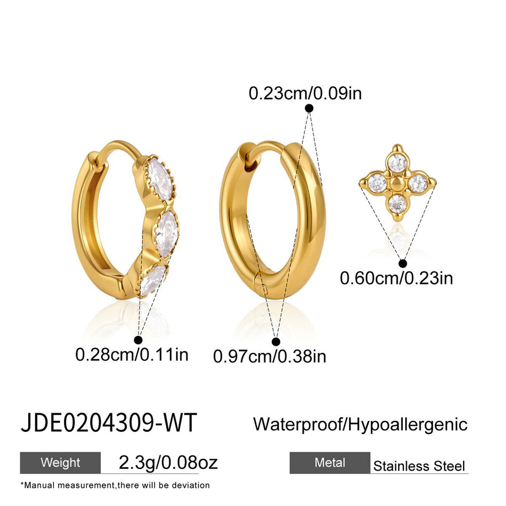 Damen Ohrhänger mit funkelnden blauen Zirkonia und hypoallergenem Edelstahl Shop Nory