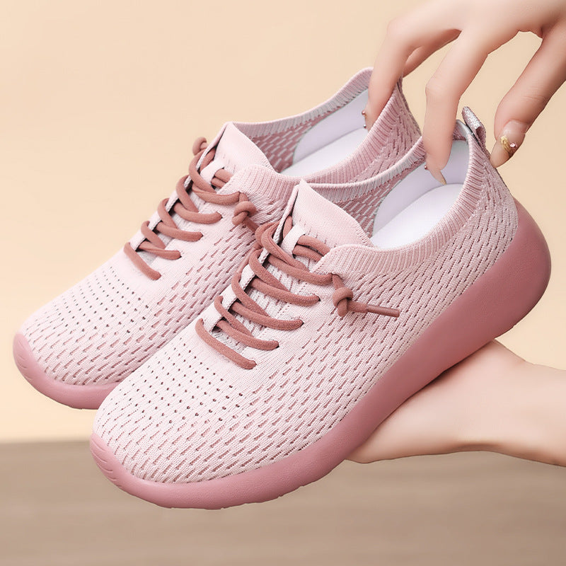 Damen Leichte und flexible Strick-Sneaker mit rutschfester Sohle