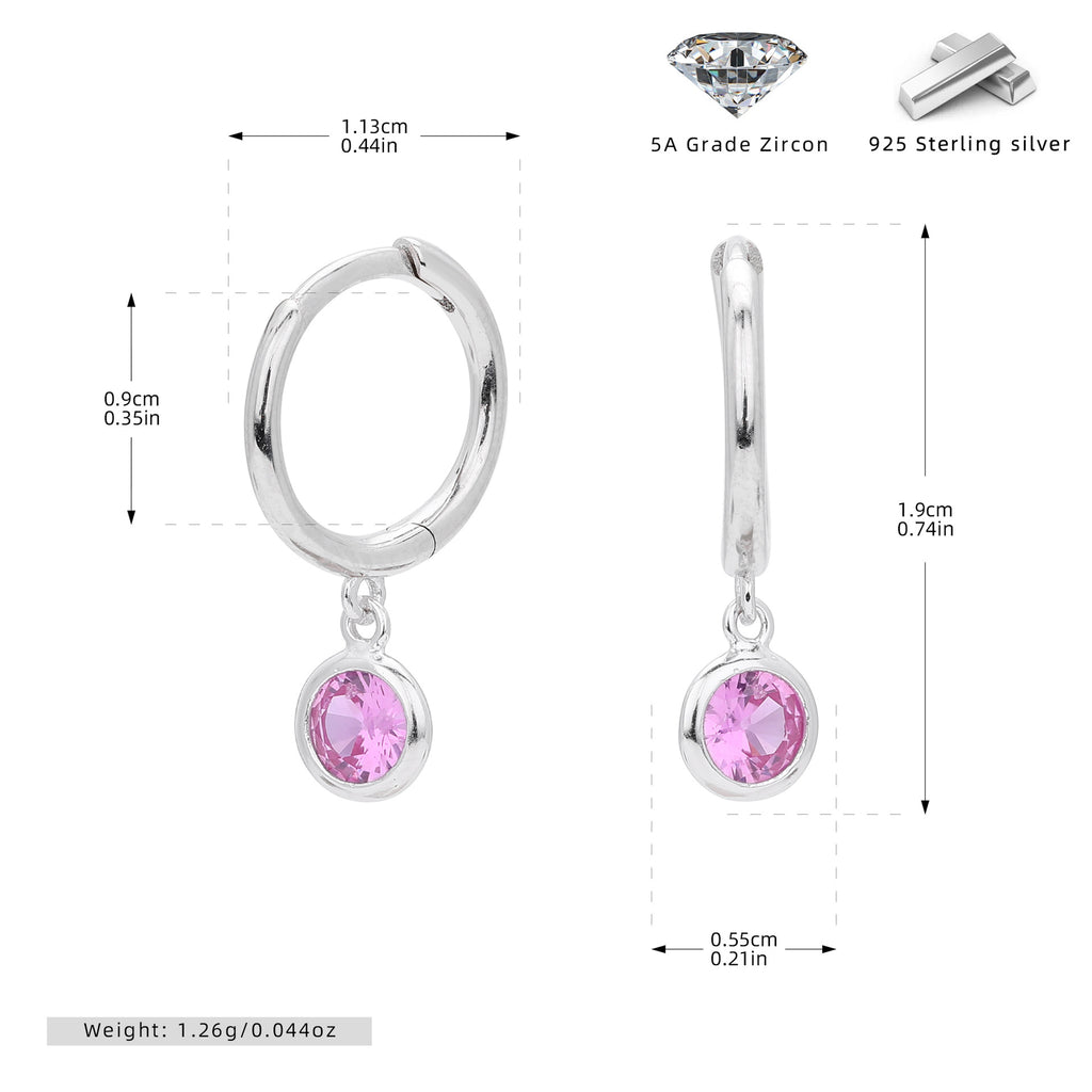 Damen Ohrhänger mit Smoky Zirkon-Anhängern aus hochwertigem 925 Sterling Silber Shop Nory