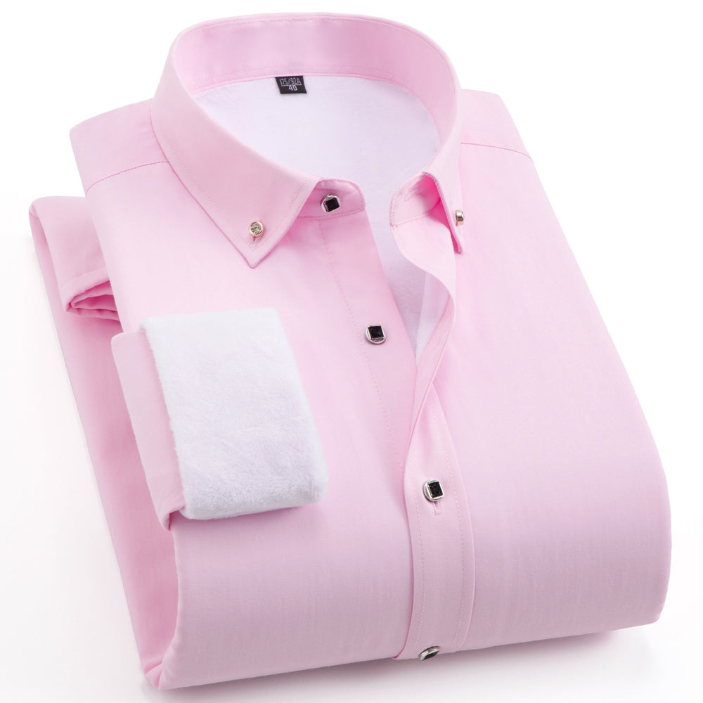 Herren Gefüttertes Businesshemd mit Thermofleece‑Innenseite und Button‑Down‑Kragen Shop Nory