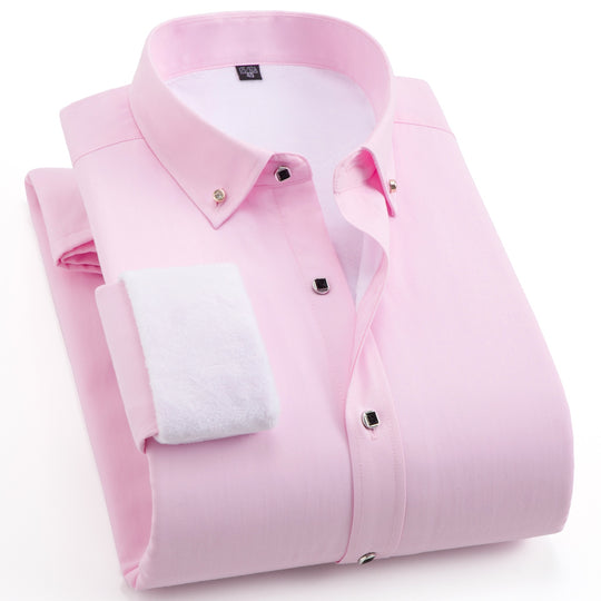 Herren Gefüttertes Businesshemd mit Thermofleece‑Innenseite und Button‑Down‑Kragen Shop Nory