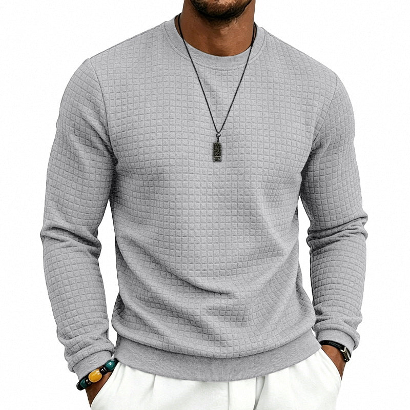 Herren Strukturiertes Rundhals-Sweatshirt mit Waffelstruktur und Rippbündchen Shop Nory
