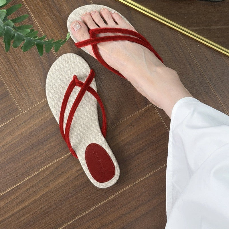 Damen Elegante und bequeme Zehentrenner mit weichem Fußbett