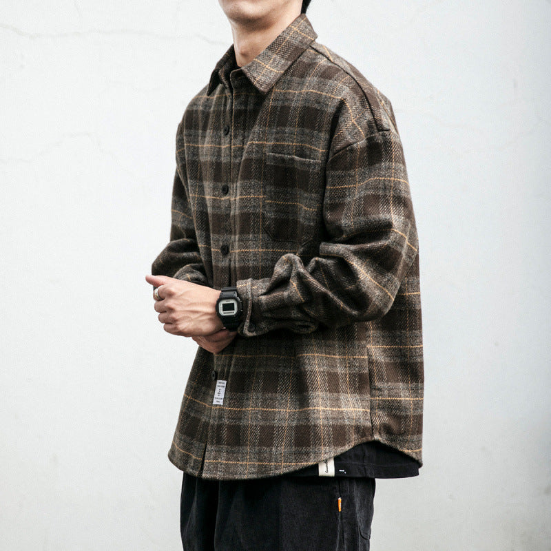Herren Kariertes Overshirt‑Hemdjacke im Boxy‑Relaxed‑Schnitt Shop Nory