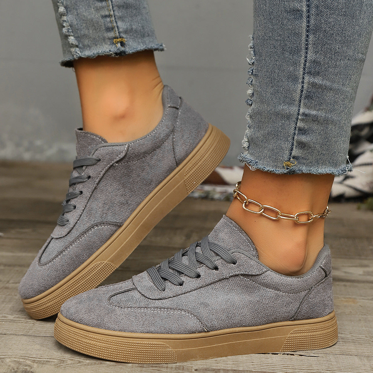 Damen modische Freizeitsneaker aus hochwertigem Textil