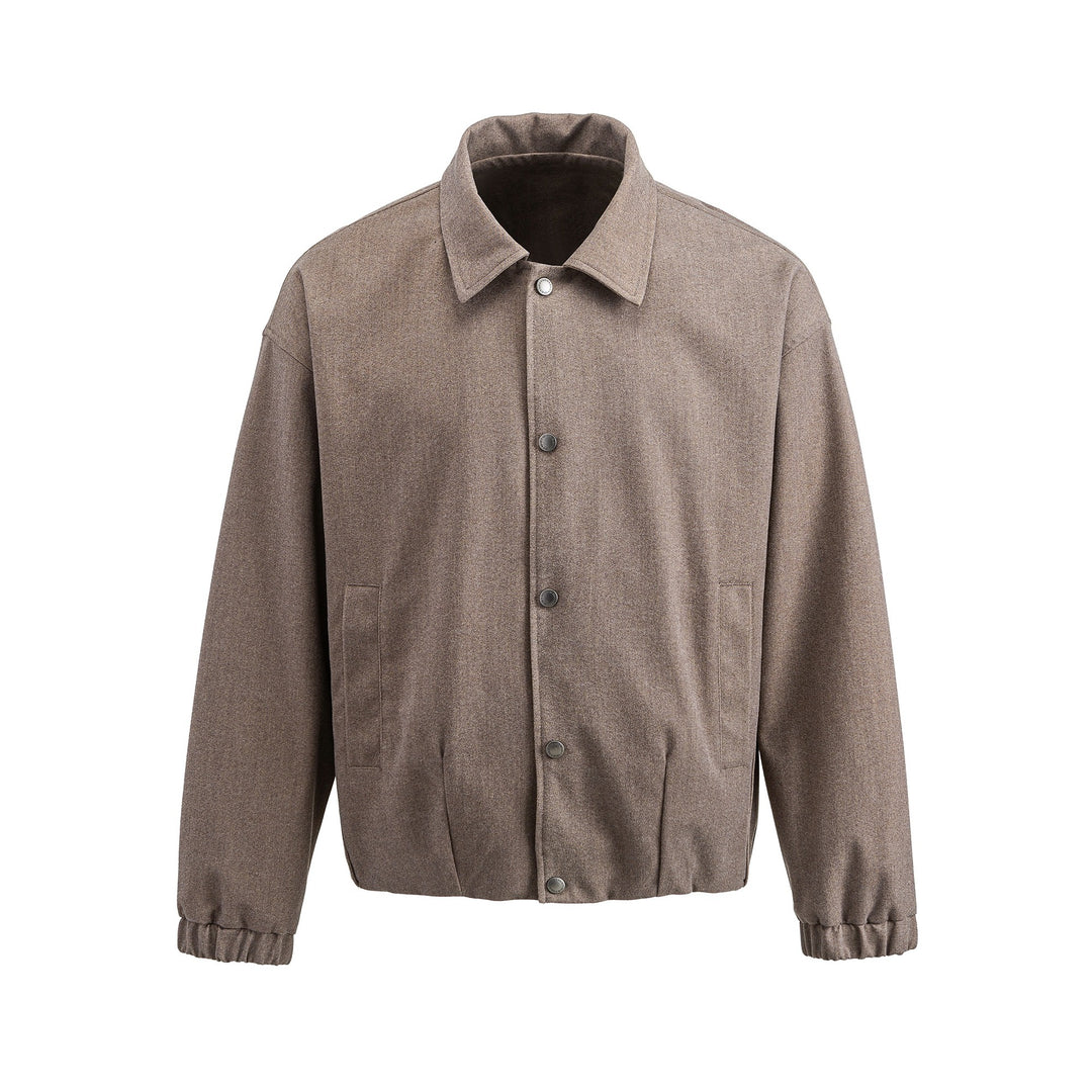 Herren Kurz geschnittener Wollmix‑Blouson mit verdeckter Druckknopfblende Shop Nory