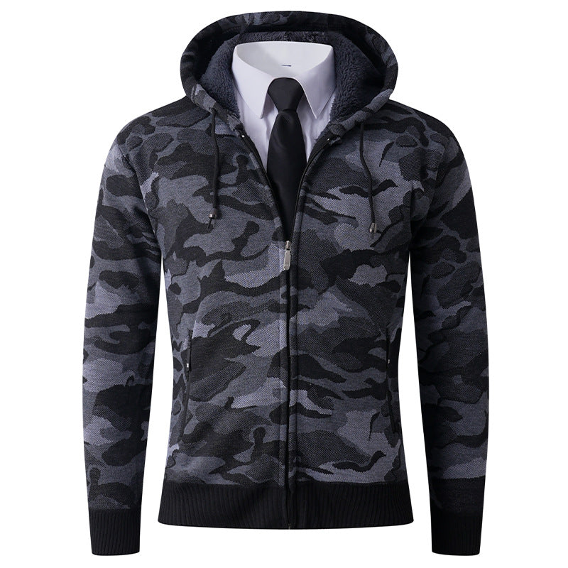 Herren modische Kapuzenjacke mit stylischem Camouflage-Design Shopnory