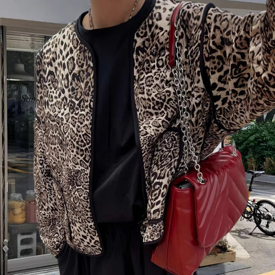 Damen attraktive Jacke im angesagten Leopardenmuster