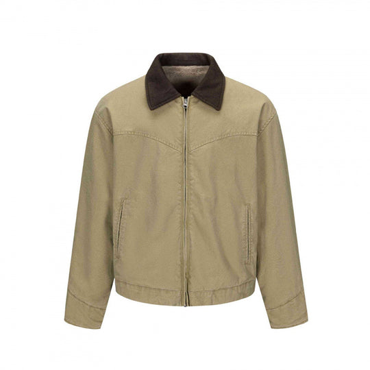Herren Gefütterte Canvas-Blousonjacke mit Teddyfutter und Hemdkragen Shop Nory