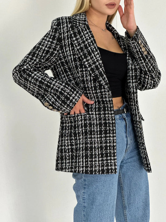 Damen Elegante Klassische Blazerjacke