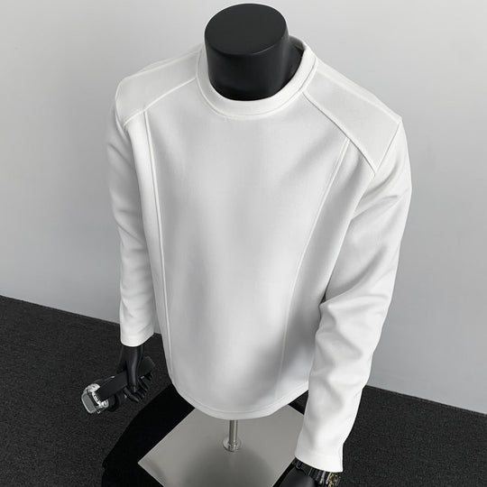Herren Sweatshirt mit strukturierten Nahtdetails und Rundhalsausschnitt Shop Nory