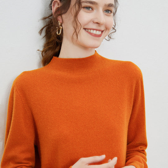 Damen weicher Feinstrick-Mockneckpullover mit Angora‑Look und legerer Silhouette Shop Nory