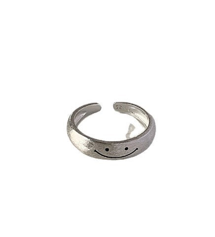 Damen Offener Ring mit verspieltem Smileymotiv Shop Nory