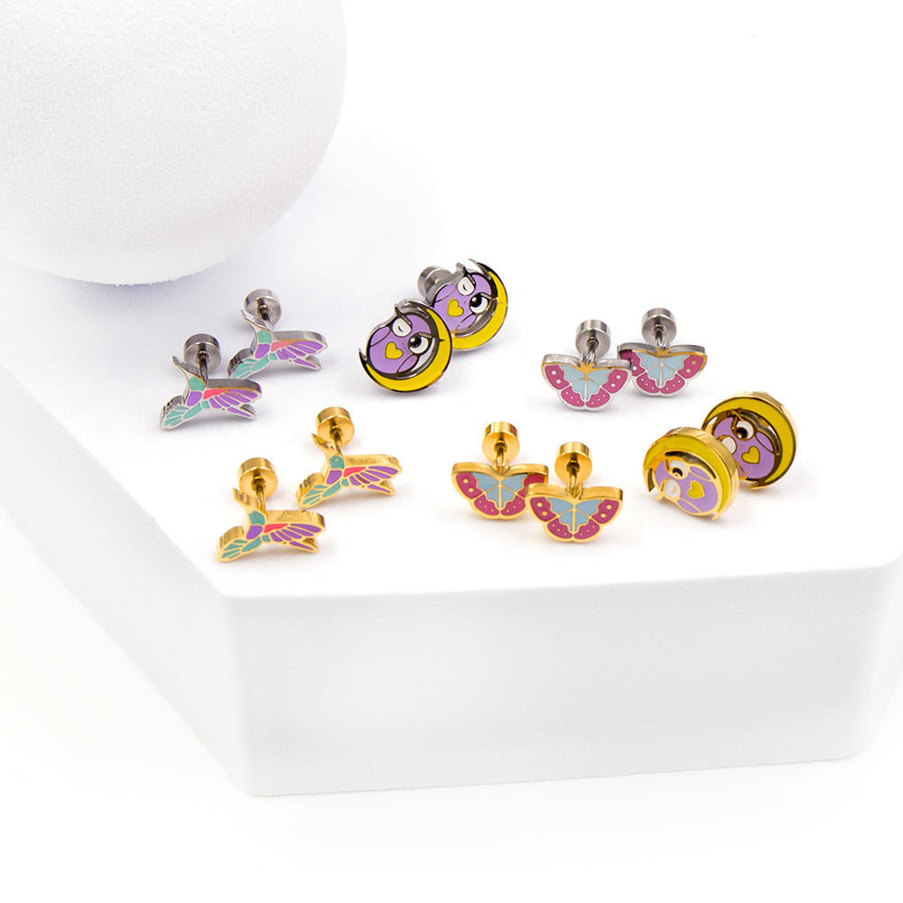 Damen lustige Eulen Ohrstecker Shop Nory