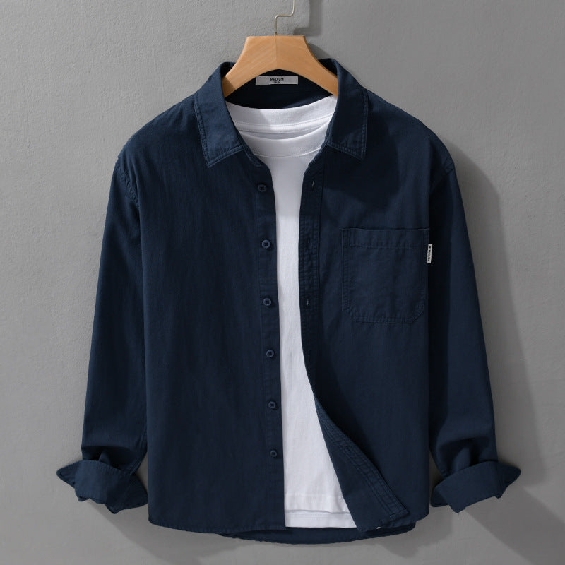 Herren Leichtes Baumwoll-Overshirt mit Brusttasche und Relaxed‑Fit Shop Nory