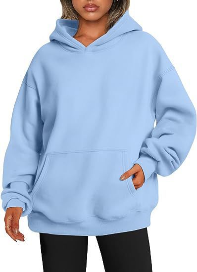 Damen nan Oversize Kapuzenpullover aus weicher Baumwollmischung mit Kängurutasche Shop Nory