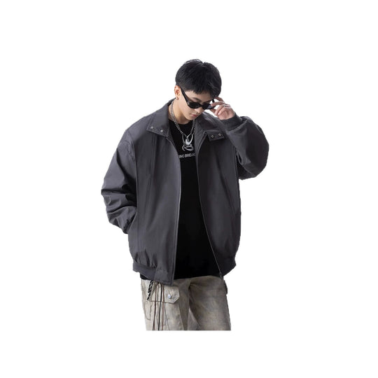 Herren Urbane Utility-Jacke mit hohem Kragen Shop Nory