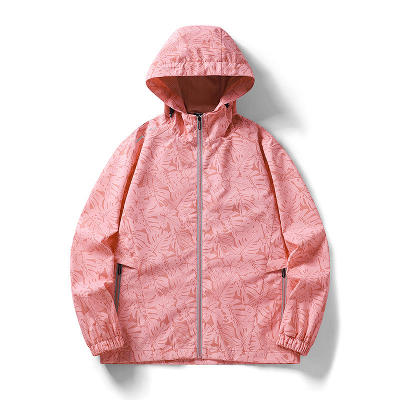 Herren Leichte Outdoor-Jacke mit Kapuze und floralem Design Shop Nory