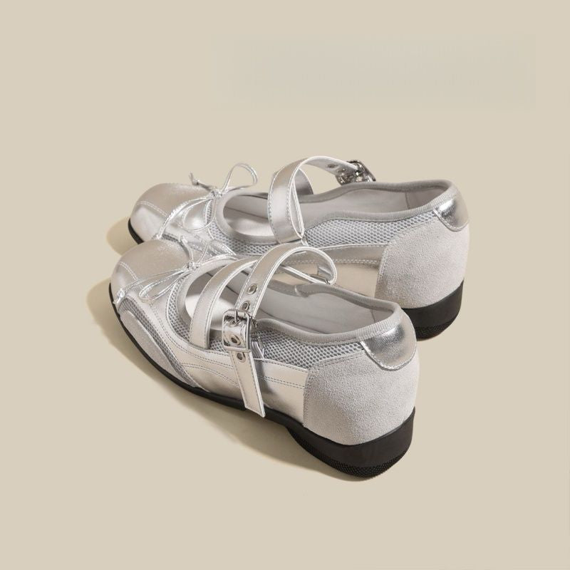 Damen Bequeme Mary-Jane-Ballerinas mit verstellbarem Schnallenriemen und rutschfester Gummisohle Shop Nory