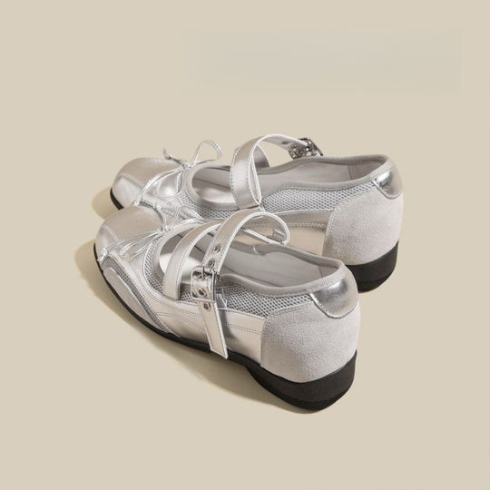 Damen Bequeme Mary-Jane-Ballerinas mit verstellbarem Schnallenriemen und rutschfester Gummisohle Shop Nory