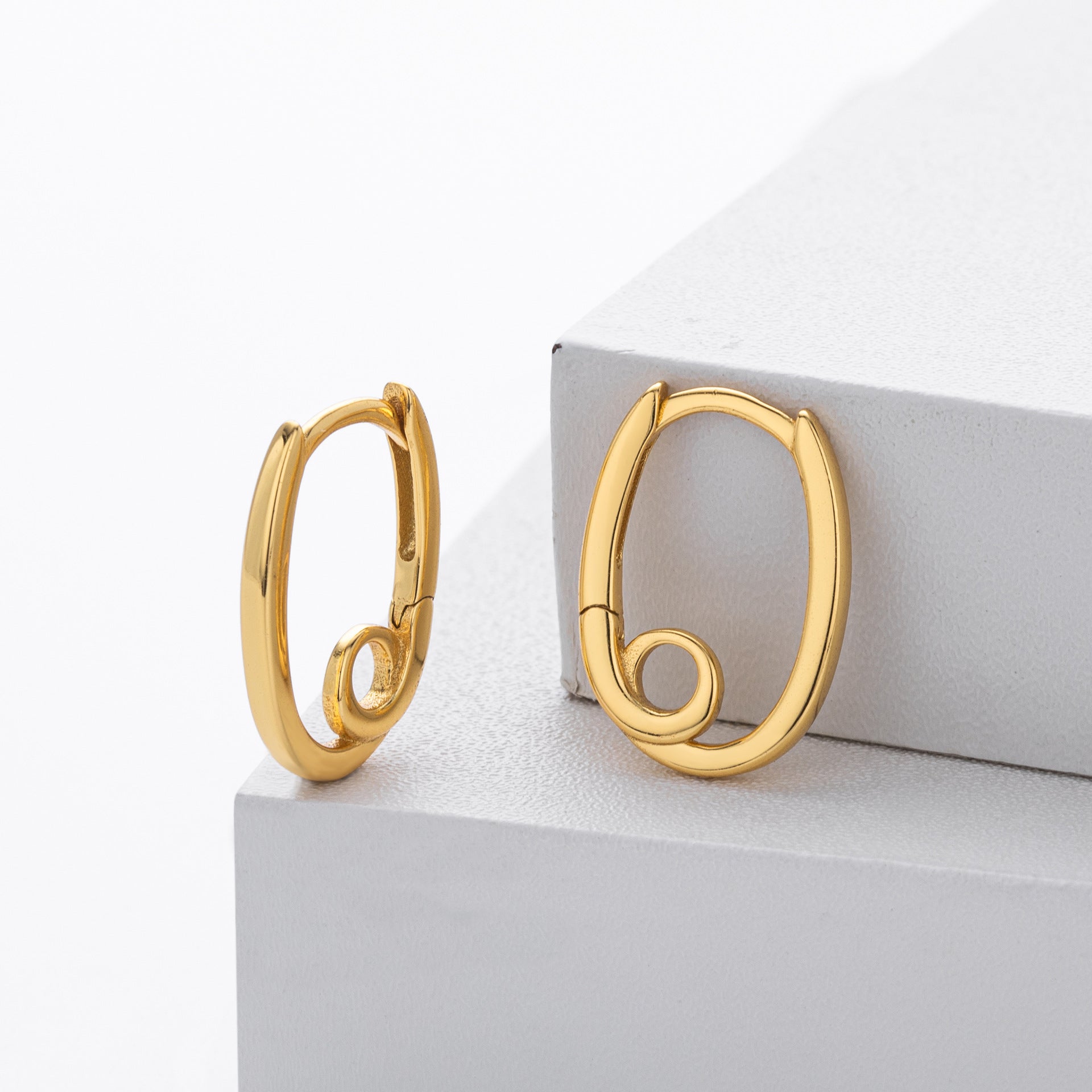 Damen Ohrhänger im modernen Schwungdesign aus 925 Sterling Silber Shop Nory