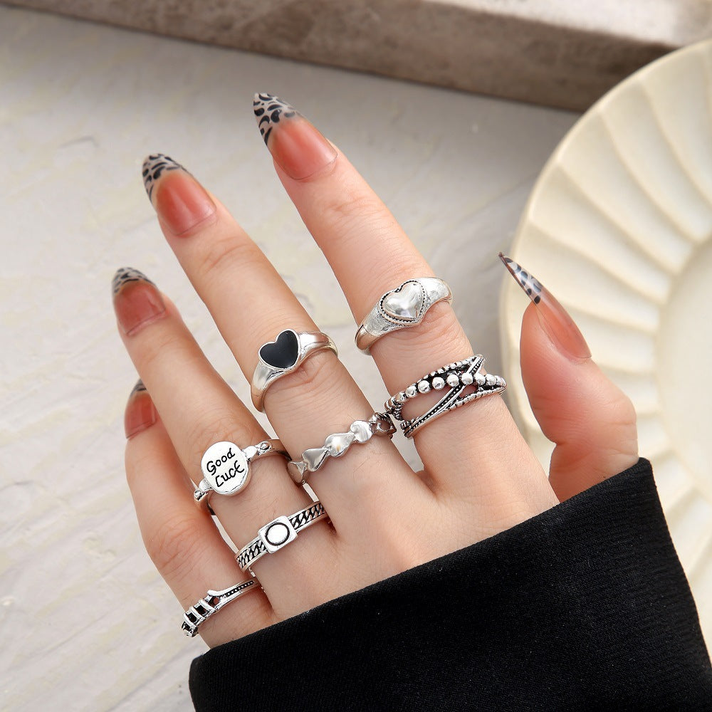 Damen verstellbare Partynächte Ringe Set Shop Nory