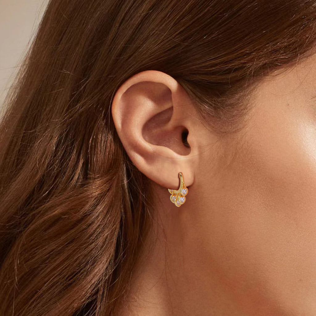 Damen Ohrhänger im verspielten Herzdesign aus 925 Sterling Silber Shop Nory