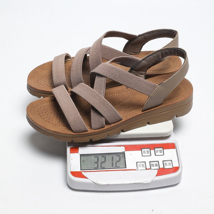 Damen Komfortable Slingback-Sandaletten mit verstellbarem Riemendesign und anatomischem Fußbett Shopnory