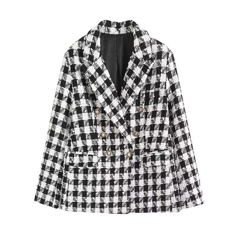 Damen Doppelt-knöpfige Blazerjacke