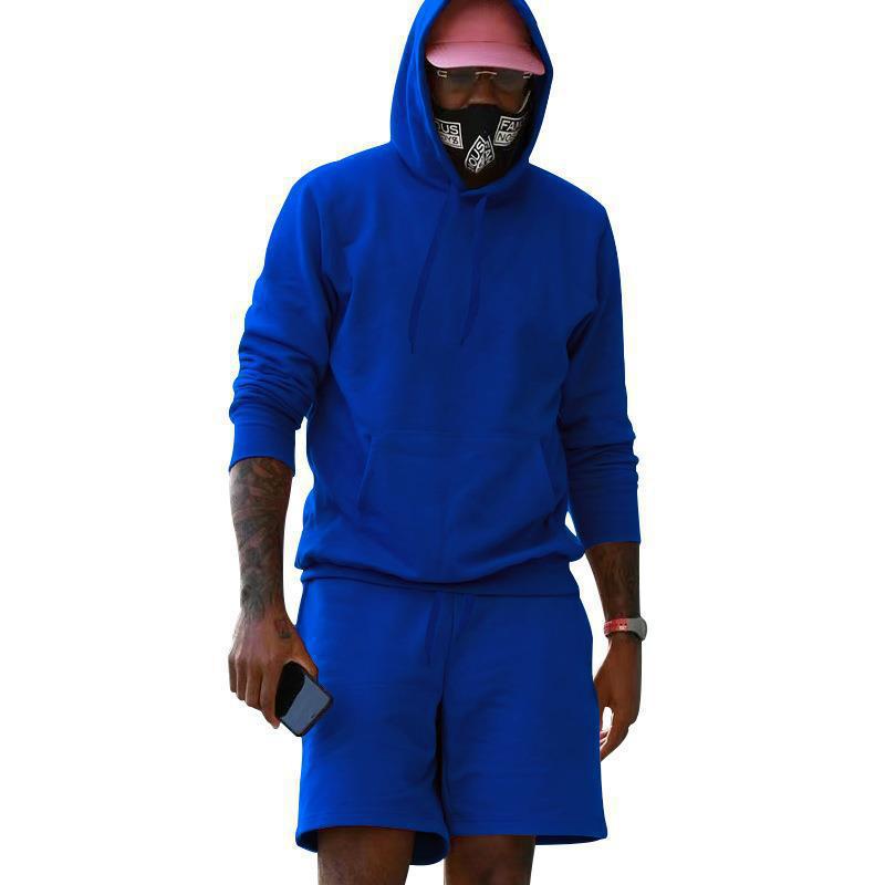 Herren Hoodie-Shorts-Set mit Kängurutasche